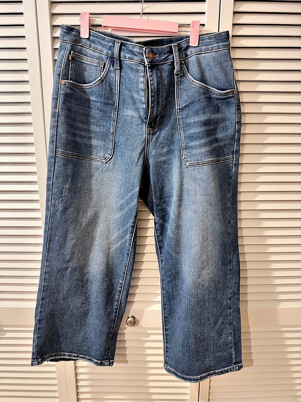 Judy Blue Wide Crop Jeans Blue Size 15/32